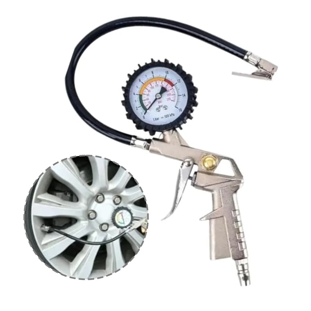 220PSI Veicolo Multifunzionale Pneumatico Misuratore di Monitoraggio della Pressione Dell'aria Tester Compressore Dial Meter Gonfiatore Pompa Strumento di Ispezione