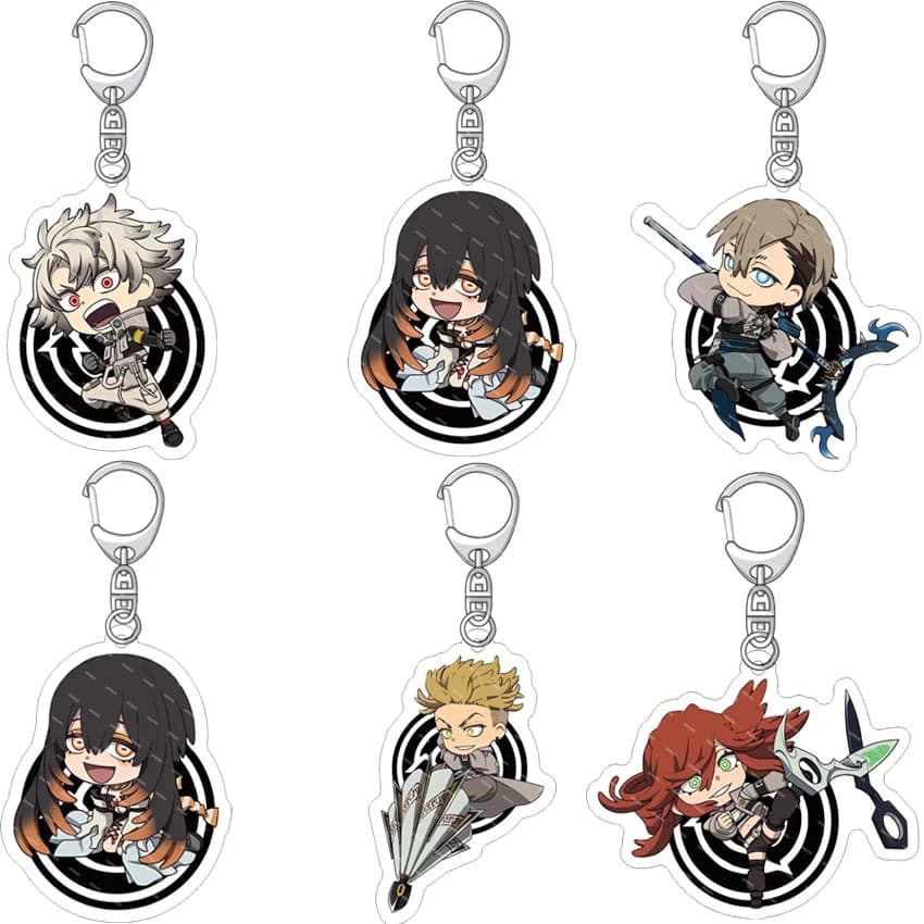 55MM Anime GACHIAKUTA Acrylic Keychain Rudo Shuaburekku Endo Zanka Nijiku Riya Reguto Jabber Figure Cute Gifts