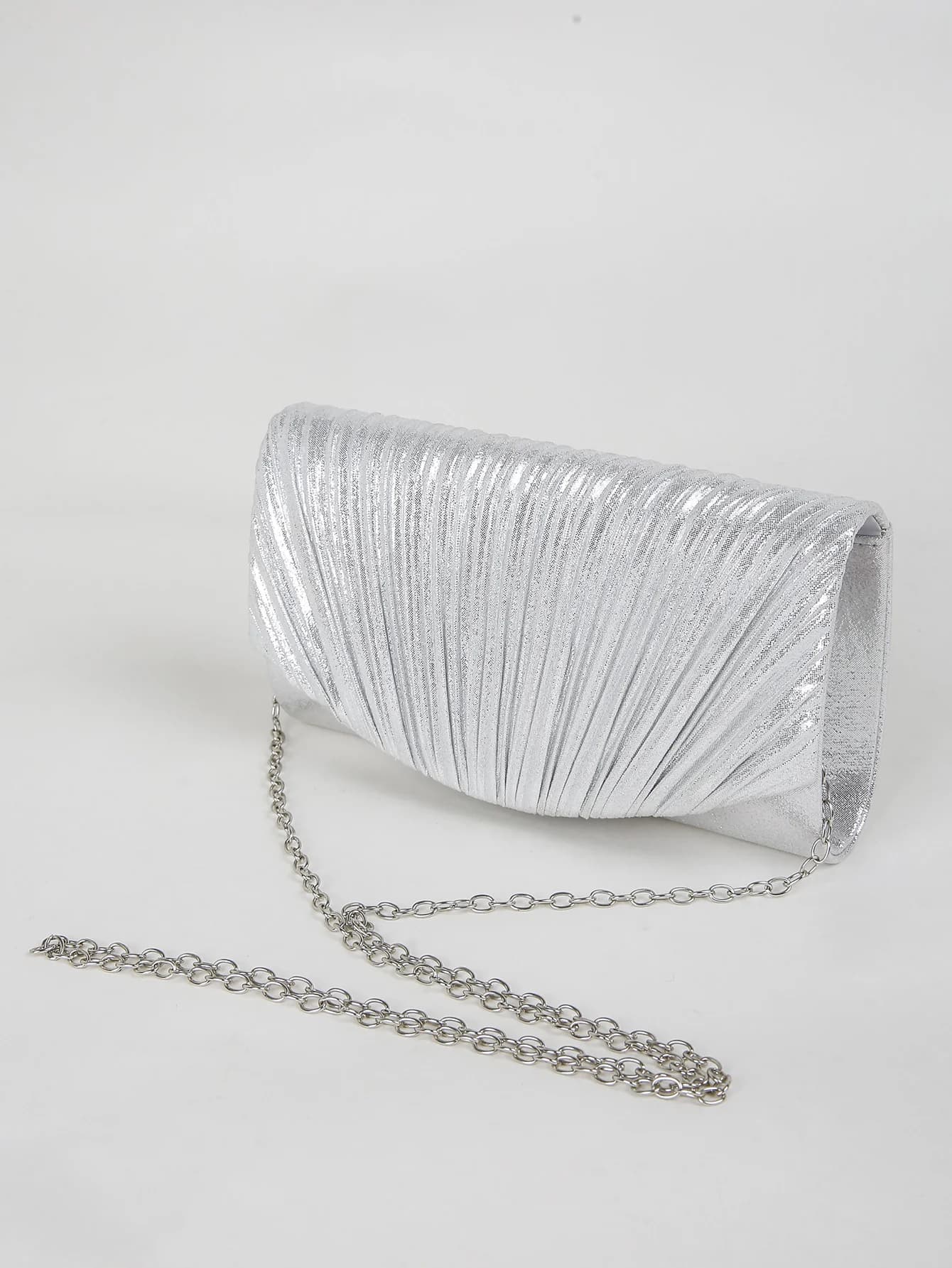 Borsa da sera con pochette da donna, borsa da sera con busta glitterata con catena staccabile elegante