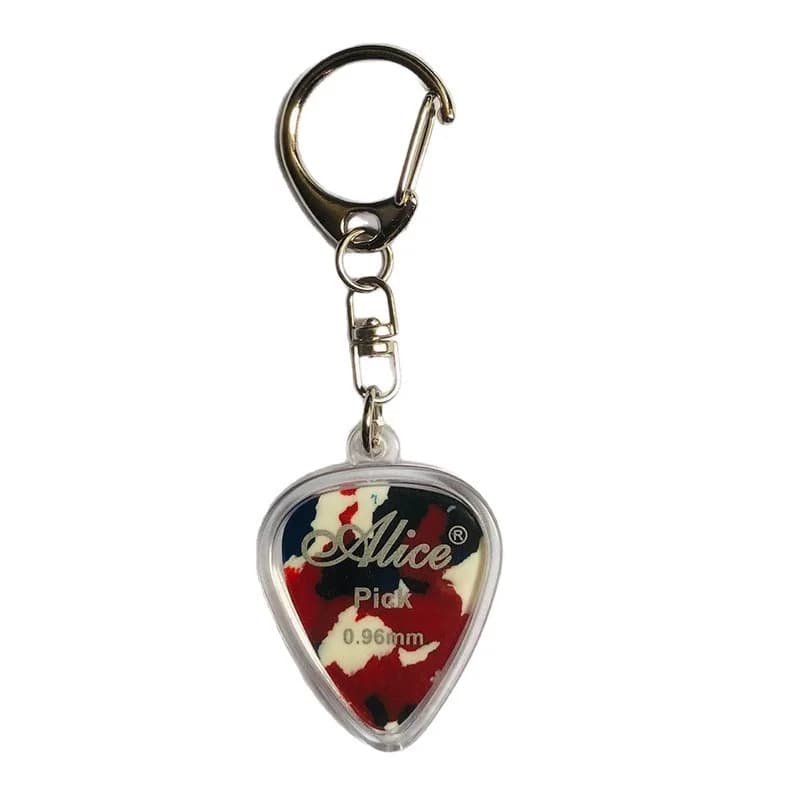 1/5/10/15 Pezzi Scatola Porta Plettri per Chitarra Trasparente a Forma di Cuore con Portachiavi, Organizzatore e Espositore