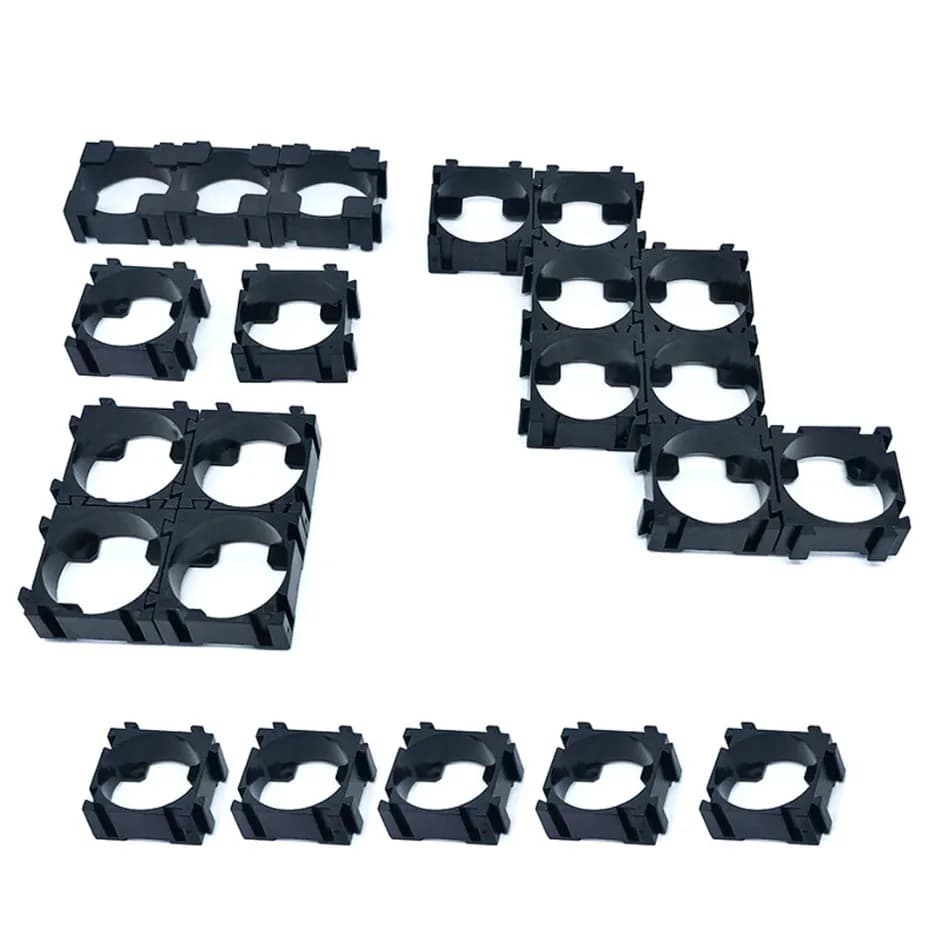 100Pcs 18650 lithium battery support, plastic battery pack bracket for cylindrical battery support cell for fixed battery DIY