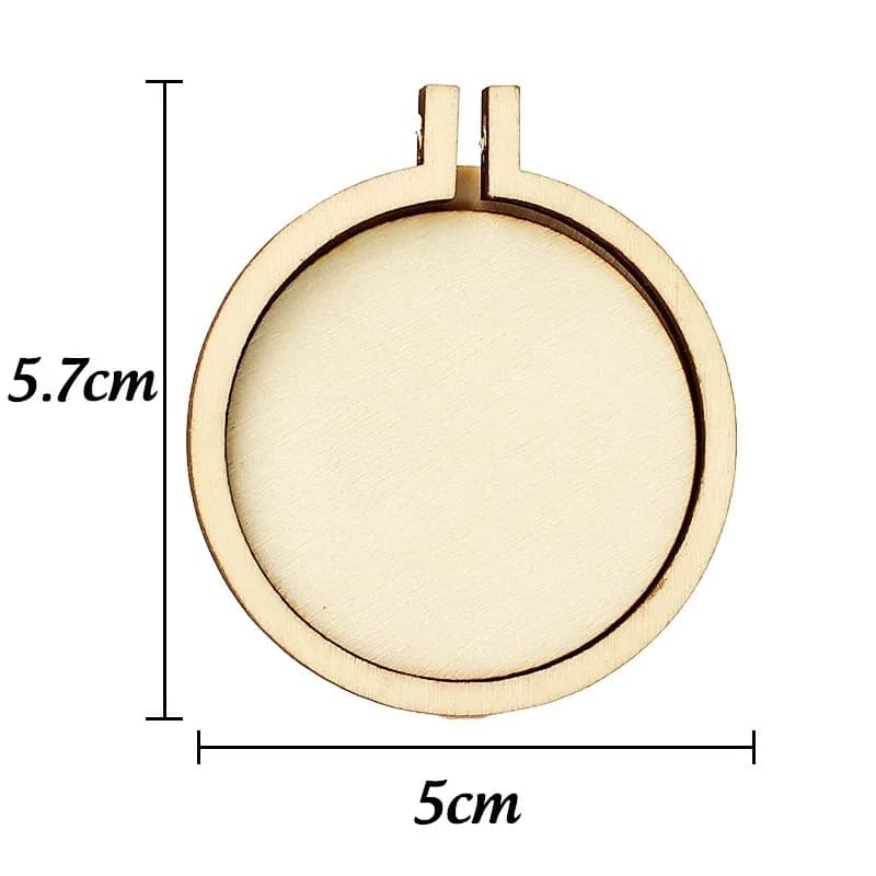 1/3/5 pezzi anello per ricamo in legno rotondo per collane da ricamo fai da te artigianato con ciondolo per ornamenti artigianali strumento fai da te