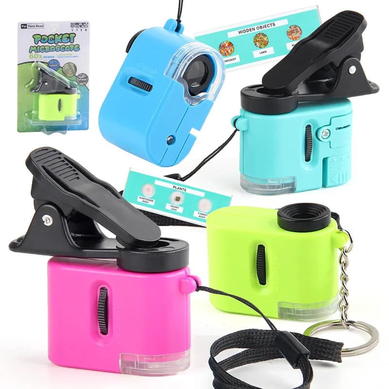 Lente d'ingrandimento portatile per gioielliere con microscopio con mini lente d'ingrandimento tascabile a luce LED per casa e ufficio