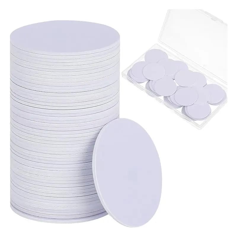 M01K 80 Pezzi Tag NFC NTAG 215, Adesivi NFC Rotondi, Chip NFC Riscrivibili, Carte NFC Adesive per Dispositivi Cellulari, Durevoli