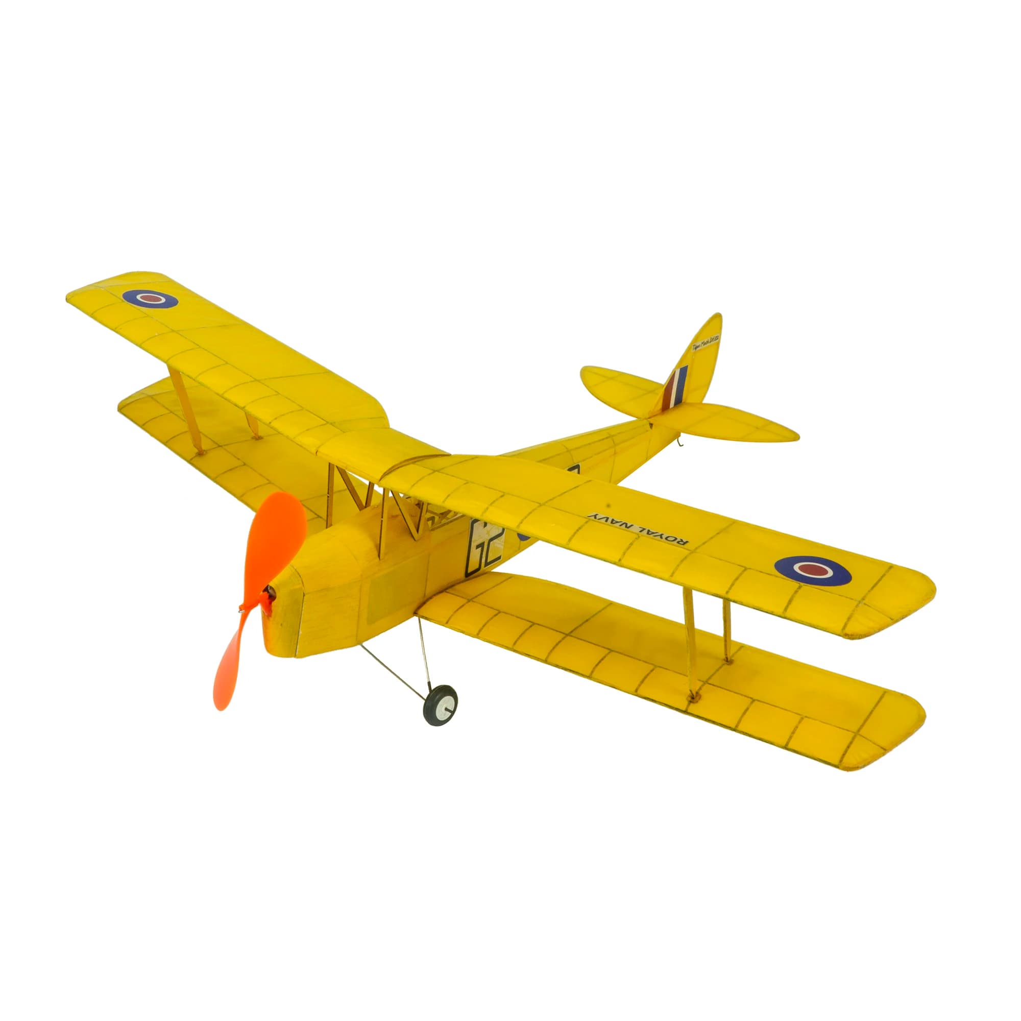 DW Hobby Gomma Alimentato 600mm Wingspan De Havilland DH.82 Tiger Moth Balsa Kit Volo Libero Modello di Aereo Giocattolo VA08