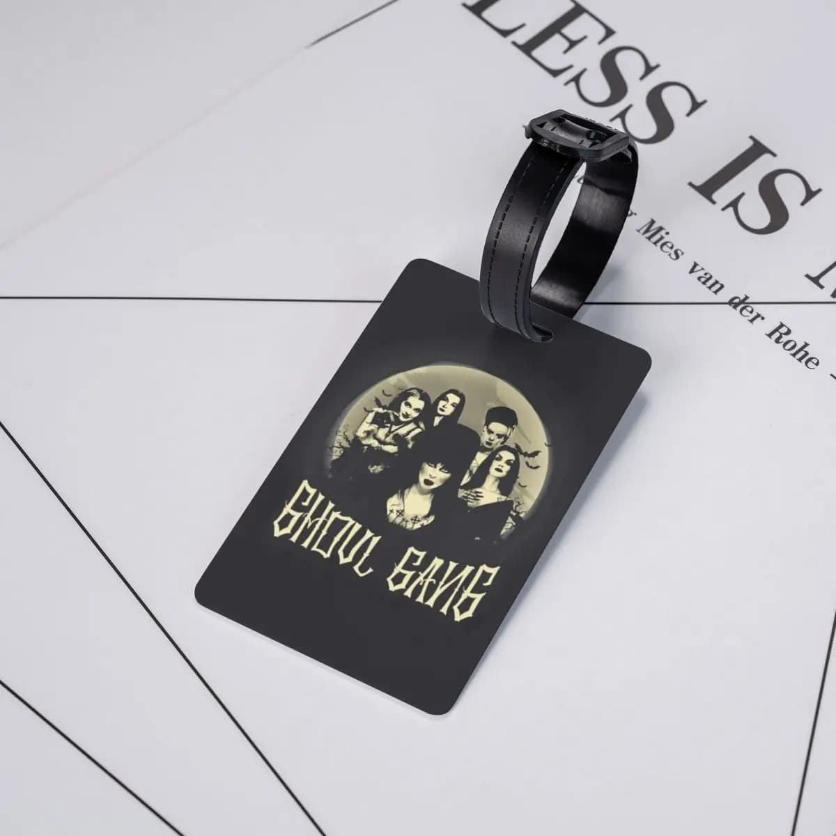 Etichette per bagagli del film Elviras Mistress Of The Dark, accessori per valigie, etichetta per bagaglio da viaggio, porta etichette per imbarco, porta identificativo, nome, indirizzo