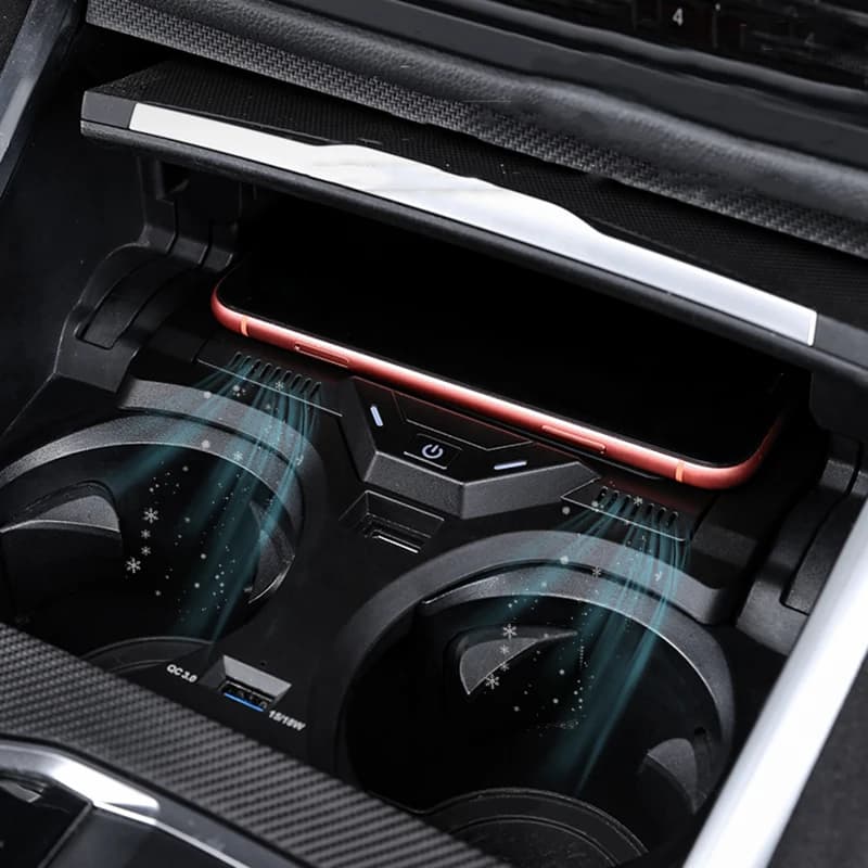 Per BMW G20 G21 G22 G28 3 4 Serie con chiave scheda NFC Caricatore wireless per auto caricatore rapido per telefono supporto per telefono con pannello di ricarica