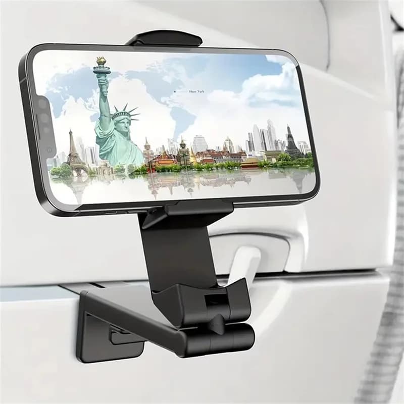 Supporto per smartphone per sedile del treno Supporto per selfie girevole regolabile Supporto per telefono cellulare per aereo Staffa per telefono cellulare da viaggio portatile
