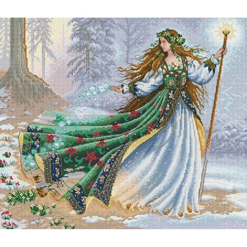 Guardiano Foresta Fata Personaggio Modello Punto Croce Set Aida14CT 11CT 16CT Tela Stampata Tessuto Ricamo FAI DA TE Arredamento Della Camera dei Bambini