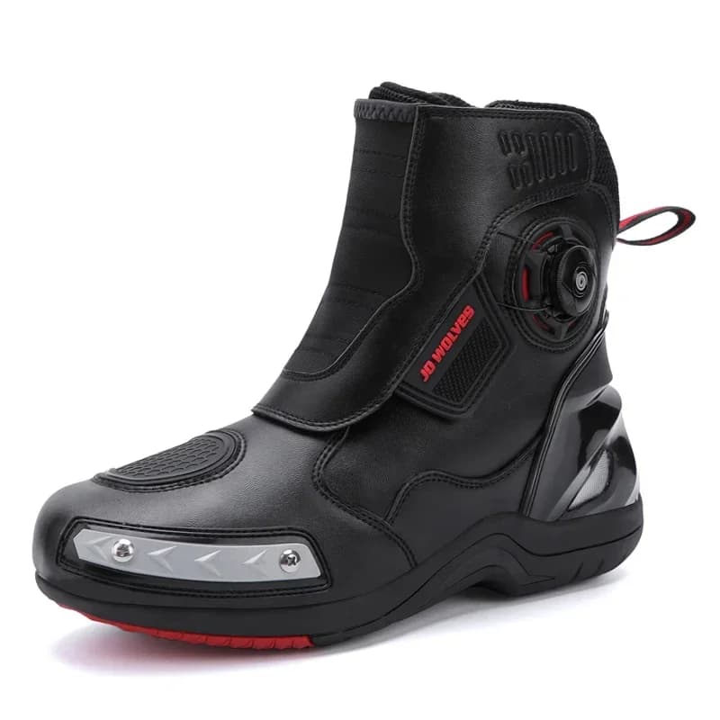 Stivali da moto da uomo in microfibra impermeabili con allacciatura rapida, professionali, Botas Moto Hombre Bota Motociclista