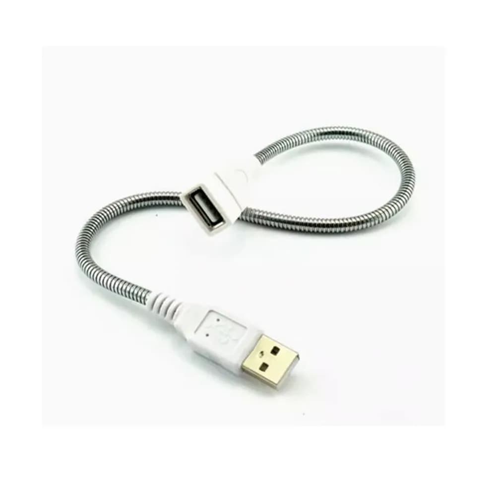 Cavo di prolunga USB maschio-femmina Cavo adattatore ventola luce LED Alimentatore flessibile per tubo metallico 2 nuclei in rame