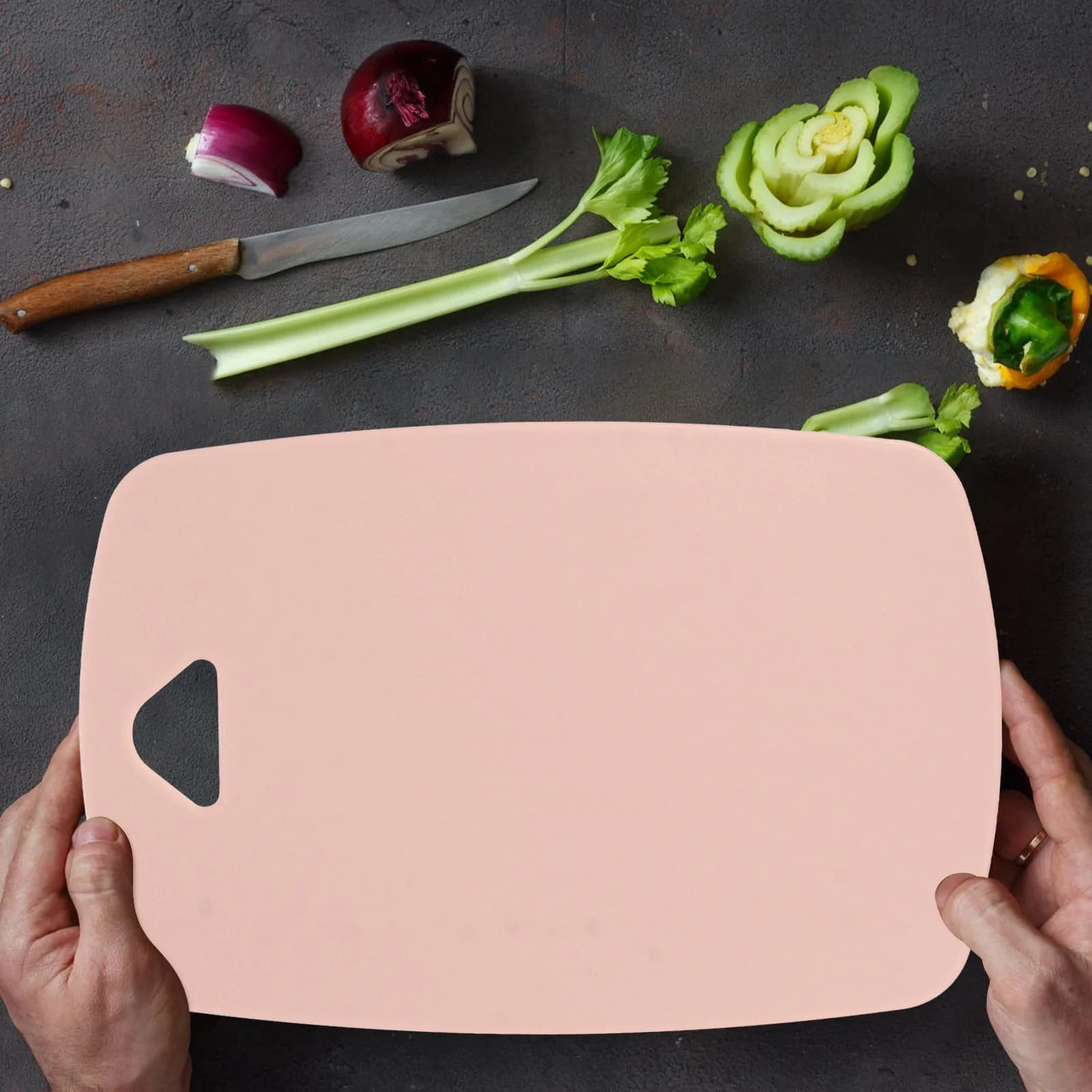 Set di 3 Taglieri Sottili e Leggeri in PP per Frutta e Alimenti per Bambini, Taglieri da Cucina Multiuso in 3 Misure, Tappetini da Taglio per Uso Domestico