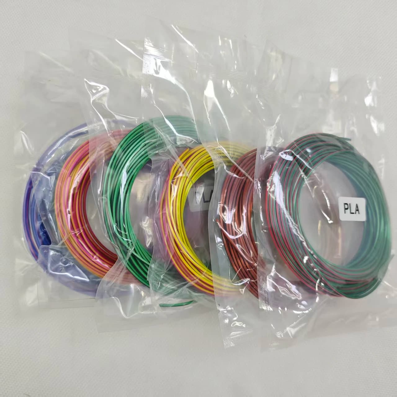 Filament PLA Tricolor 1.75mm, Multicolor Polished Finish for 3D PLA Pen, Easy to Use for 3D Printing