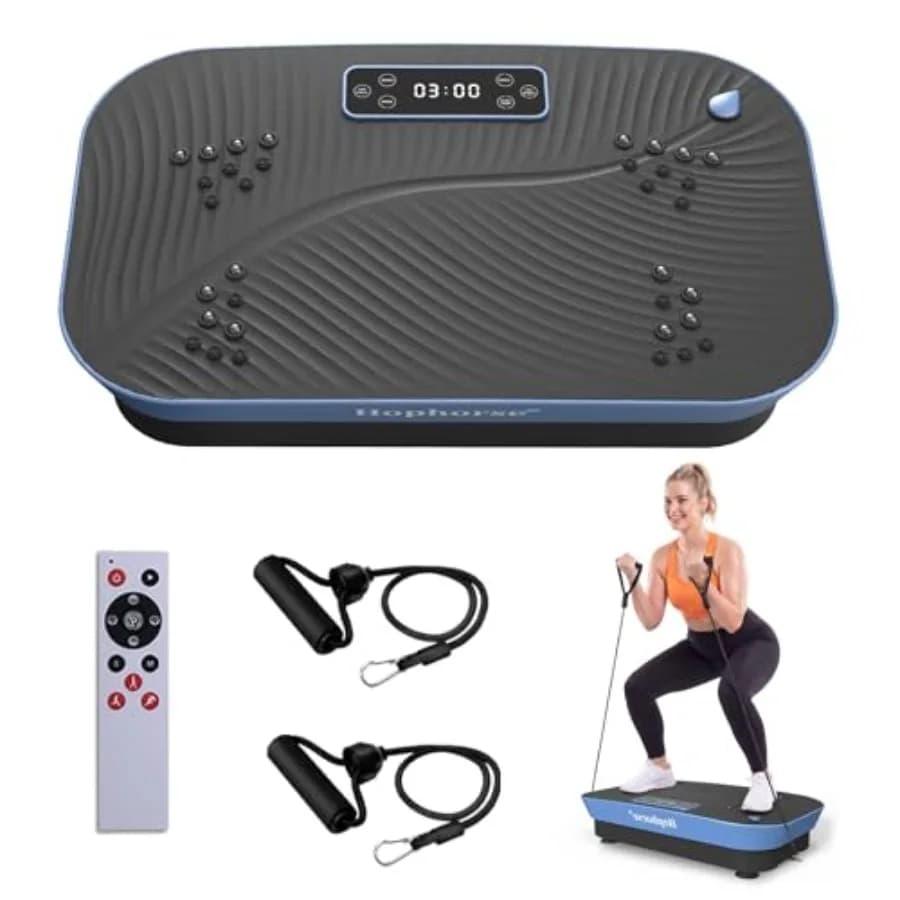 Home use vibration plate exercise machine with curved design for lymphatic drainage and weight loss steel construction black co