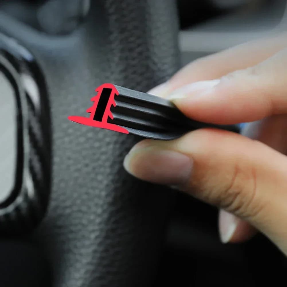 CarHome 2M Auto Cruscotto Striscia di Tenuta Rumore Isolamento Acustico Strisce di Gomma Universale per Guarnizione Accessori Auto Auto Sti