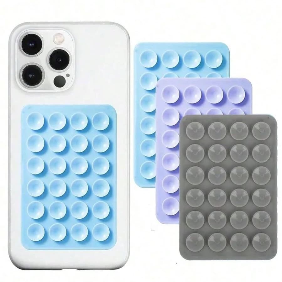 1 supporto per telefono con ventosa in silicone, custodia per telefono, supporto adesivo in silicone con presa forte, adatto per selfie e video.