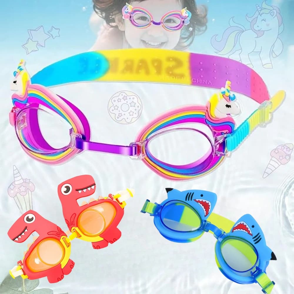 Swimwear with Patterns Cartoon Carini, Waterproof and Anti-fog for Children and Boys, Without Lost, for Summer, Beach and Pool