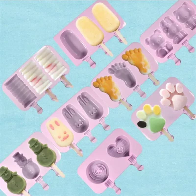 Nuovo stampo per gelato in silicone Stampi per ghiaccioli Stampo per ghiaccioli per gelato fatto in casa fai-da-te