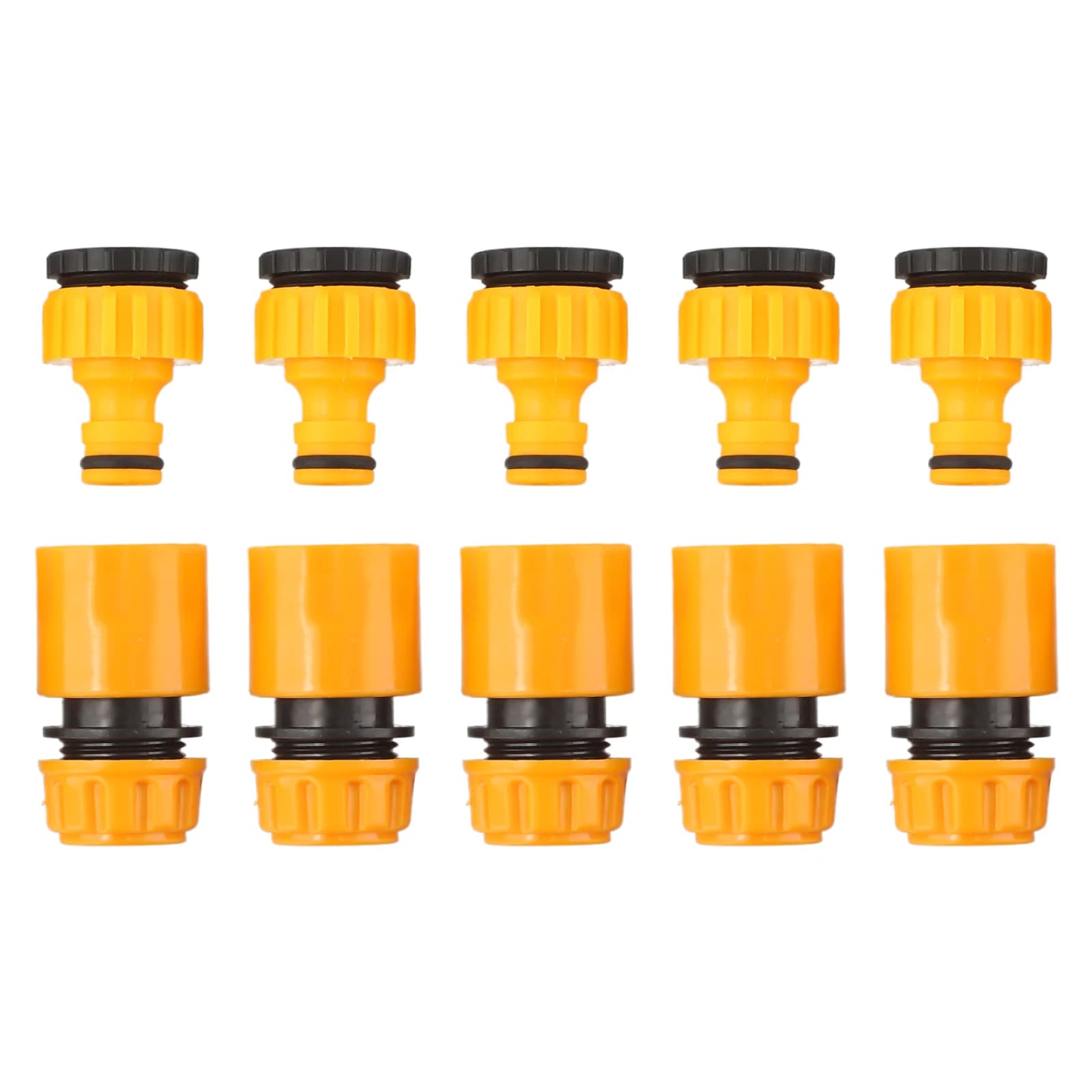 10 connettori per tubi da giardino per rubinetti BSP, compatibili con filettature da 3/4 e 1/2 pollici, utilizzabili in patio e prati