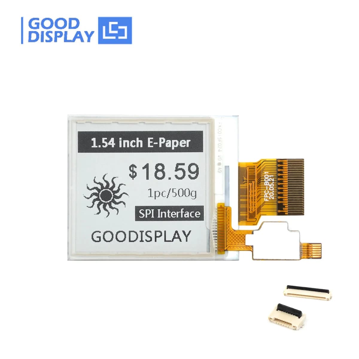 Display E-Ink Touch da 1,54 Pollici 200x200 HAT per Raspberry Pi, Touch Capacitivo a 5 Punti, GDEY0154D67-T03