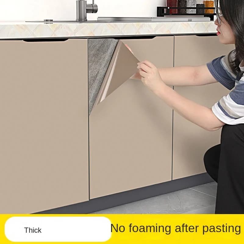 Armadi da cucina Carta da parati autoadesiva in vinile impermeabile a prova di olio Carta da contatto in PVC addensato Adesivi per mobili per porte da tavolo