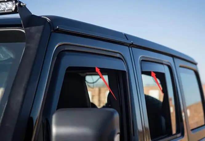 Visiera finestra per Jeep Wrangler JK 2007-2017 parapioggia parasole J360 deflettori finestra laterale parabrezza