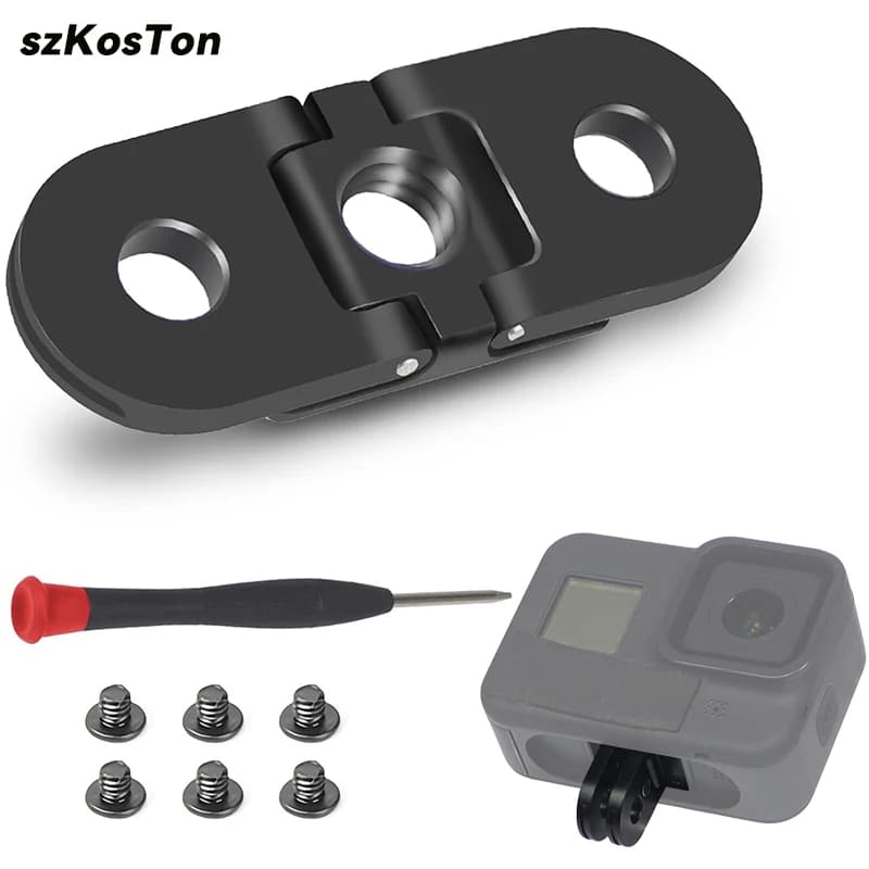 Adattatore per montaggio su treppiede in metallo per GoPro Hero 13 12 11 10 9 Base di montaggio Action Camera 1/4 '' Foro per treppiede monopiede Adattatore Accessori
