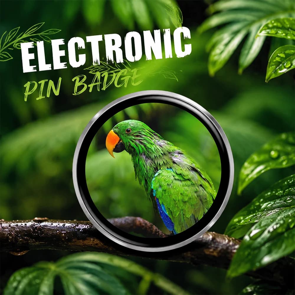 Badge Elettronici Trendy con Display LED Dinamico HD, Effetti Sonori Anime, Riproduzione di Immagini e Video, Supporto BT