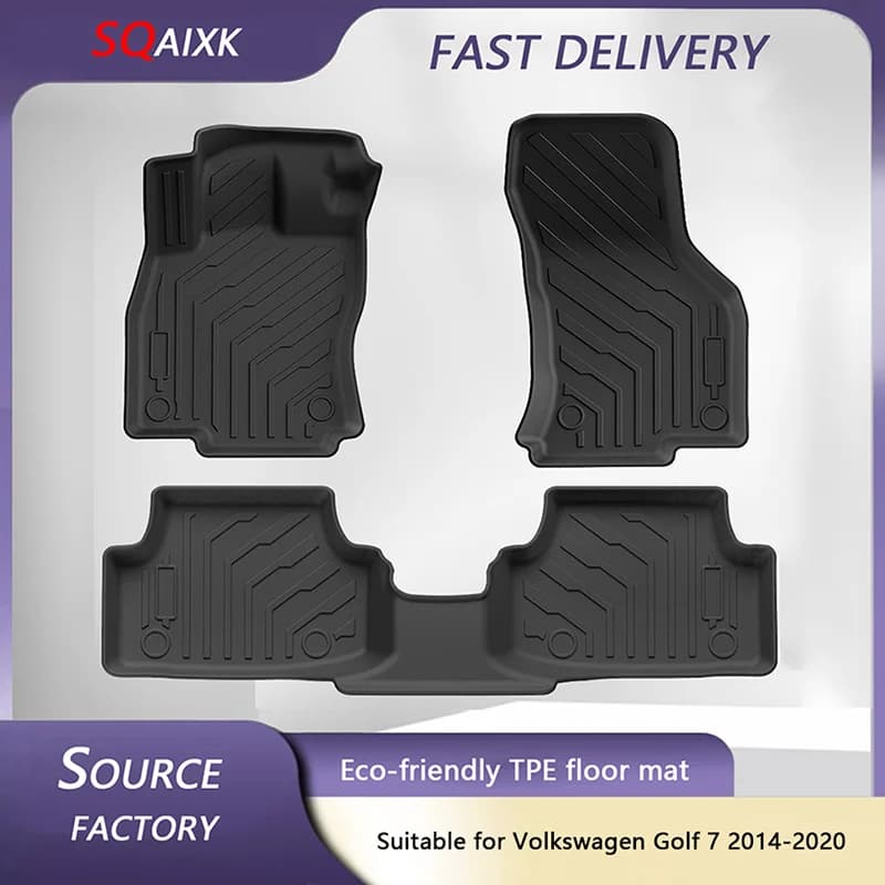 Tappetini per auto in TPE personalizzati per Volkswagen Golf 7 2014-2020 accessori per guida a sinistra Automobili para auto Forniture per veicoli