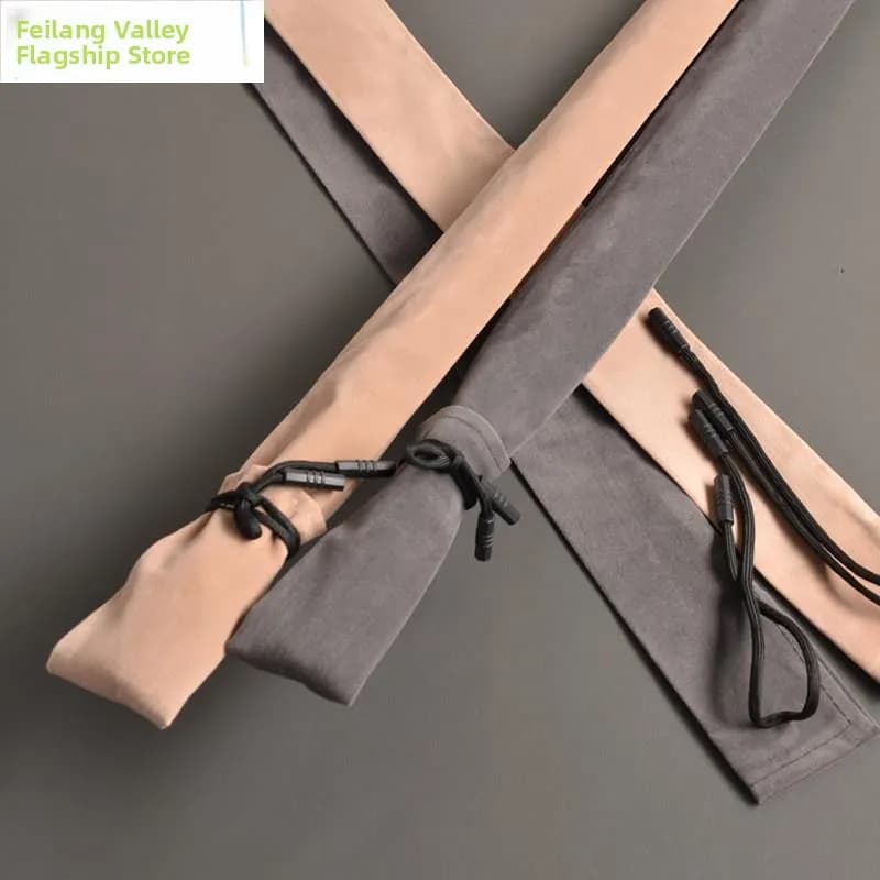 Thickened Short Velvet Fishing Rod Storage Bag Handheld External Protection Case for Carp Fishing Rod Protective Cover Bag