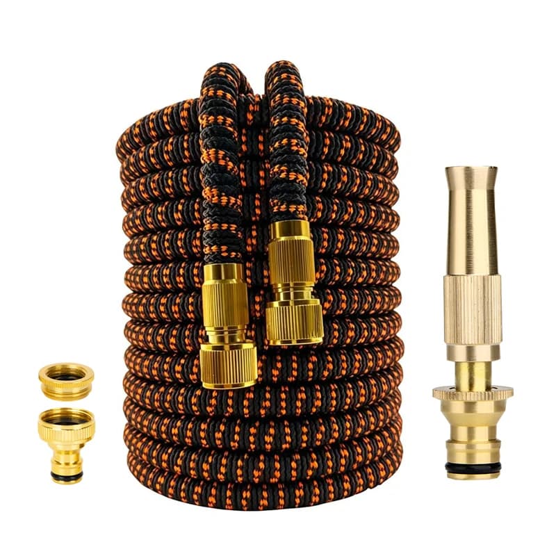 Flexible Garden Hose High-Pressure Car Wash Pure Copper Nozzle Expandable Magic Hose Gardening Irrigation Clean Tools Water Gun