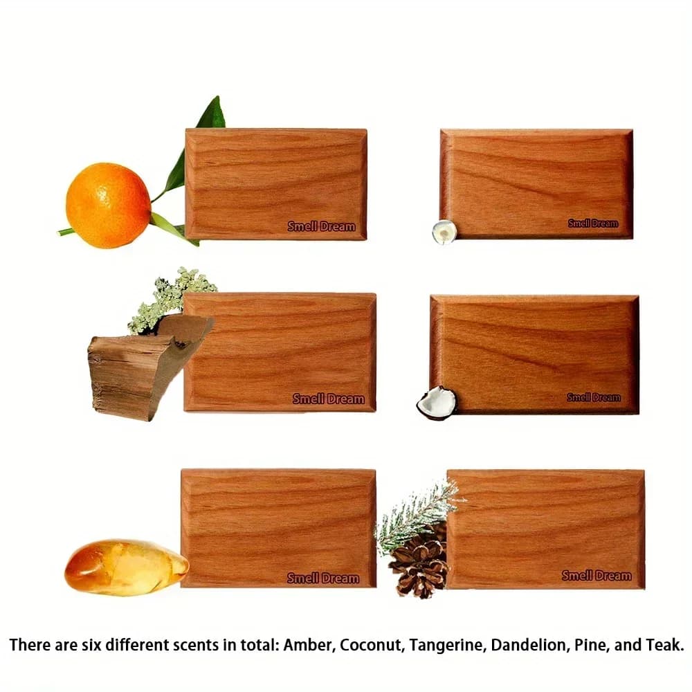 Smell Dream Car Air Freshener - Wooden Deodorizer - Vehicle Odor Remover - Auto Scent Diffuser - Long-Lasting Car Freshening