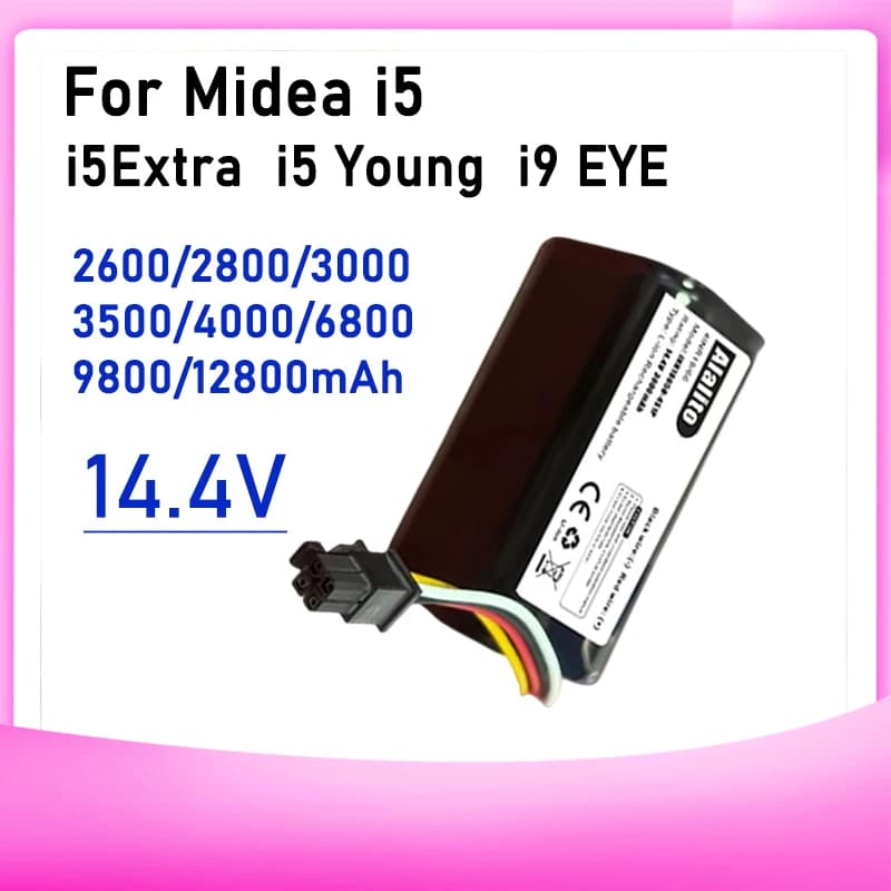 For Midea robot vacuum cleaner battery replacement i5 Young Extra i9 EYE i50pro, 12800mAh large capacity lithium-ion battery