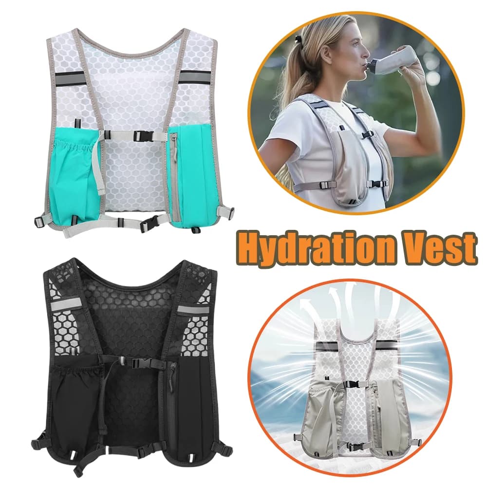 Backpack Breathable Hydrating for Running, Marathon, Trail Running, Hiking, Cycling, Fishing - Water bag Anti-slip and Anti-skirt