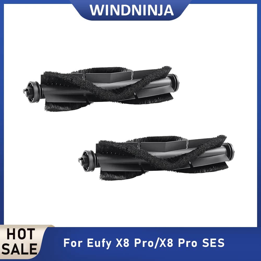 Spazzola a rullo resistente di ricambio per Eufy X8 Pro/X8 Pro SES, accessorio per robot aspirapolvere, spazzola principale in gomma per pulizia profonda, parte di ricambio.
