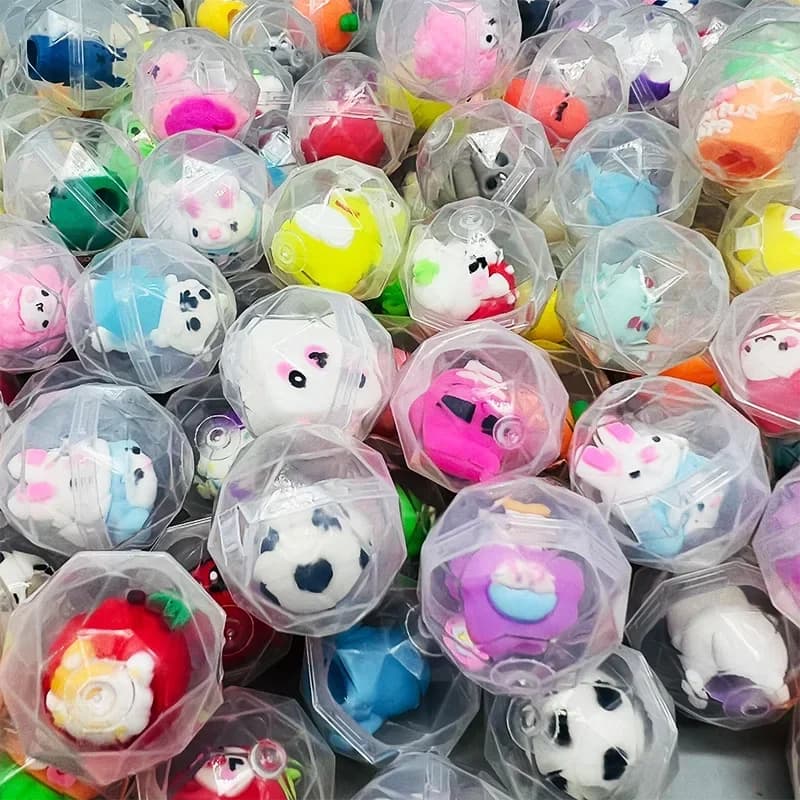 Uovo attorcigliato trasparente da 32 mm per mini macchina per artigli Accessori giocattolo Bambole di peluche animali carini Bambole per bambini Giocattoli per macchine per gru arcade
