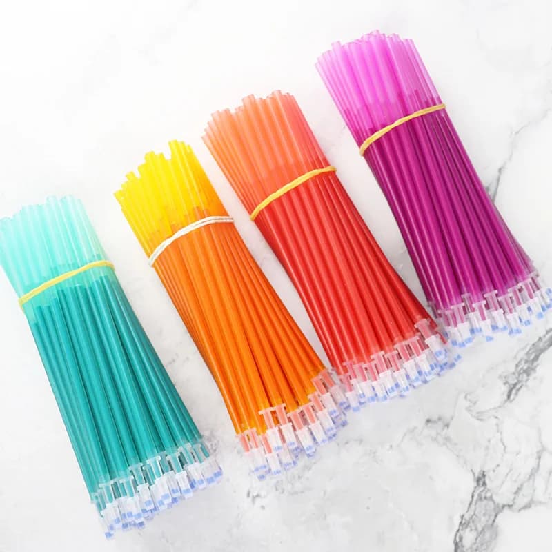 20 pz/set bacchette di ricarica per penna Gel cancellabile a colori 0.5mm inchiostro colorato manico lavabile penne cancellabili magiche per cancelleria Doodle scolastica