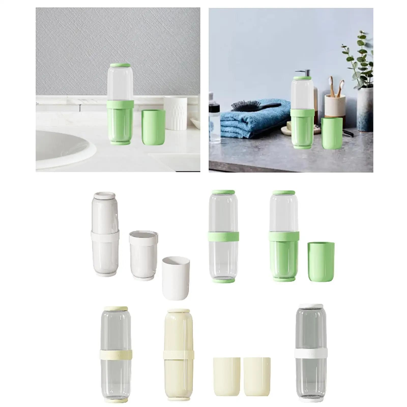 Toothbrush Holder, Travel Toothbrush Cup Case with Cover, Toothbrush Container, Travel Toothbrush Cup