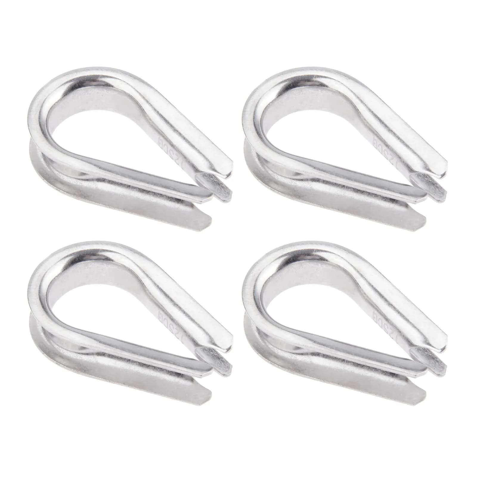 4Pcs 1/2 Inch Stainless Steel Boat Wire Rope Chain Thimbles For Boat Rigging Anchor Boat Terminating Splicing Hardware 12mm M12
