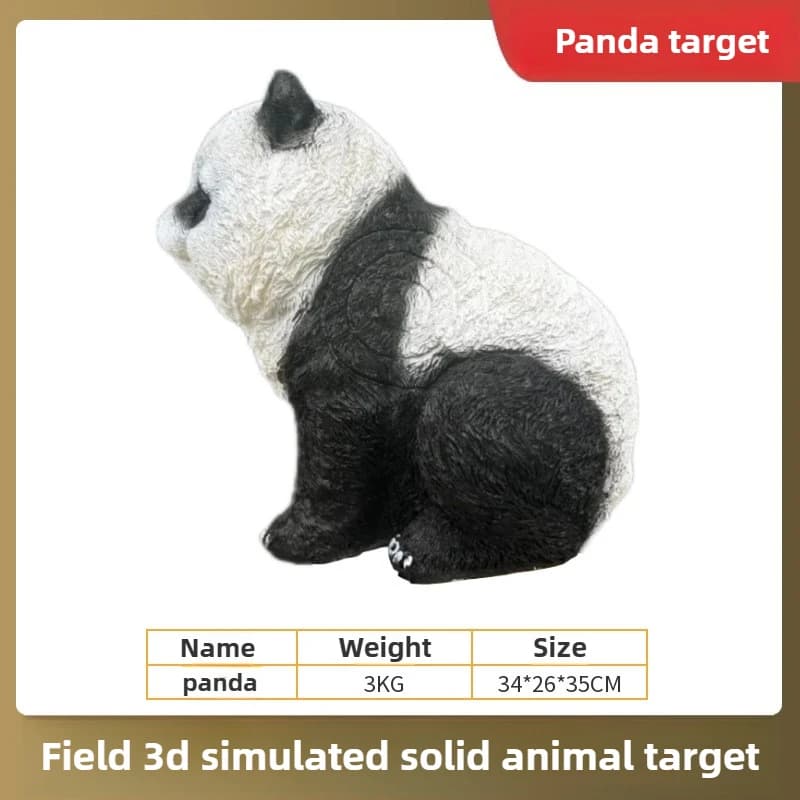 Panda Freccia Bersaglio Campo di tiro con l'arco all'aperto Simulazione 3D Animale Freccia solida Bersaglio Arco e freccia Modello di intrattenimento