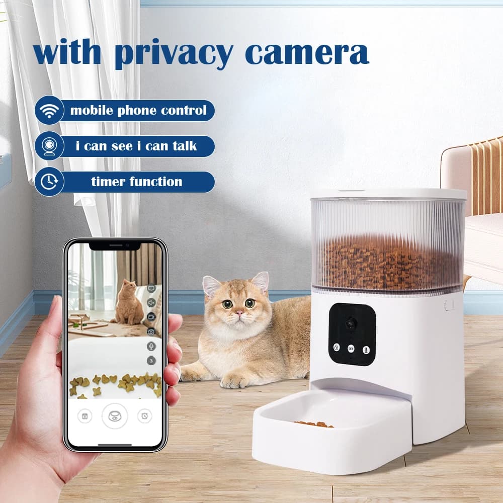 3L Camera Video APP alimentatore automatico per animali domestici Dispenser di cibo intelligente per gatti cani Timer ciotola cibo secco automatico alimentazione per animali domestici forniture per animali domestici