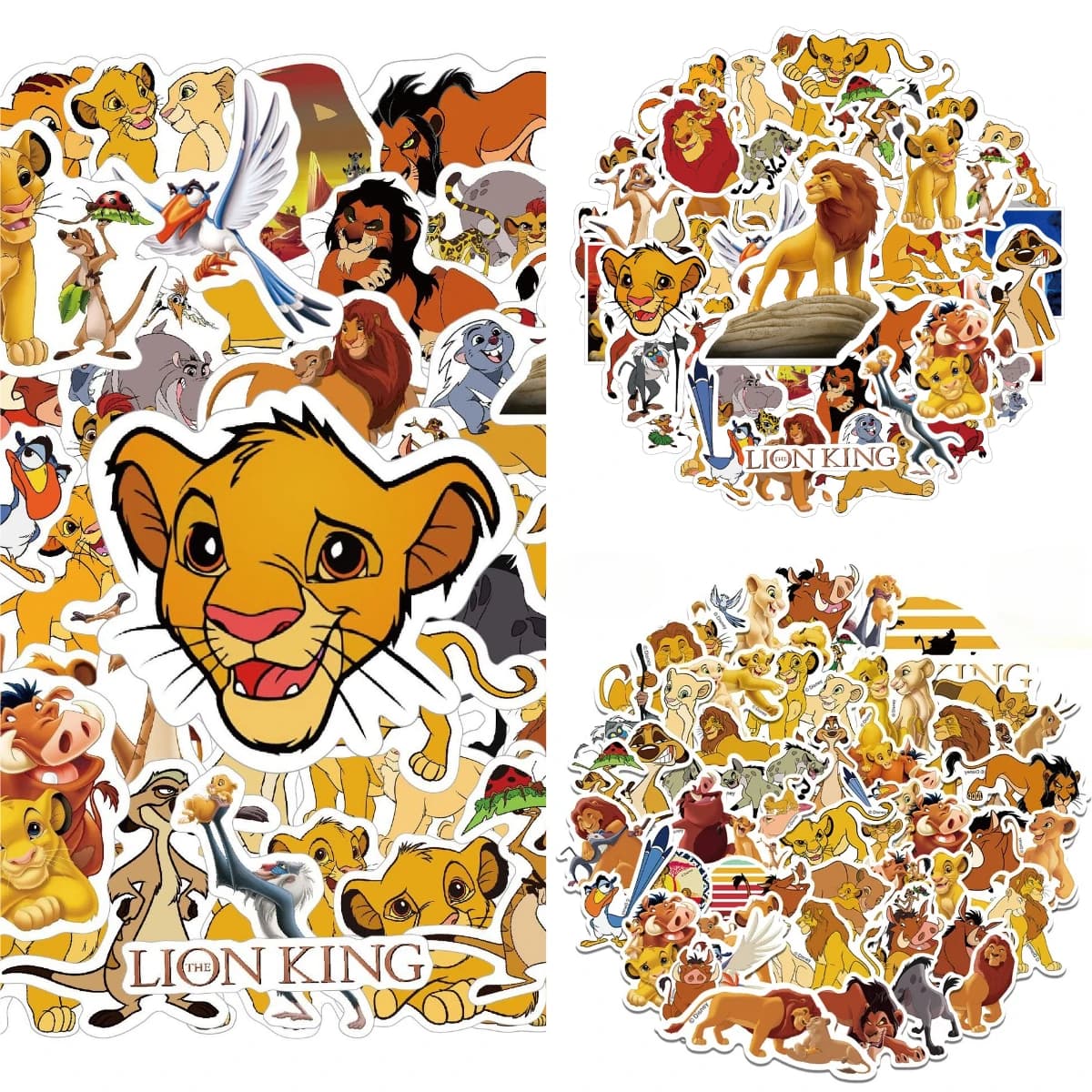 Cute Party Stickers with Lion Cartoon King Graffiti Decalcomanie for Kids Laptop Bags Scrapbook Wall decal PVC waterproof
