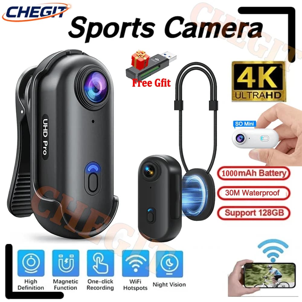 4K 1080P Moto Strada Sport Cam Mini Corpo Macchina Fotografica Casco Manubrio Batteria Corpo cam Full Hd Sport Azione Wifi H88 macchina fotografica