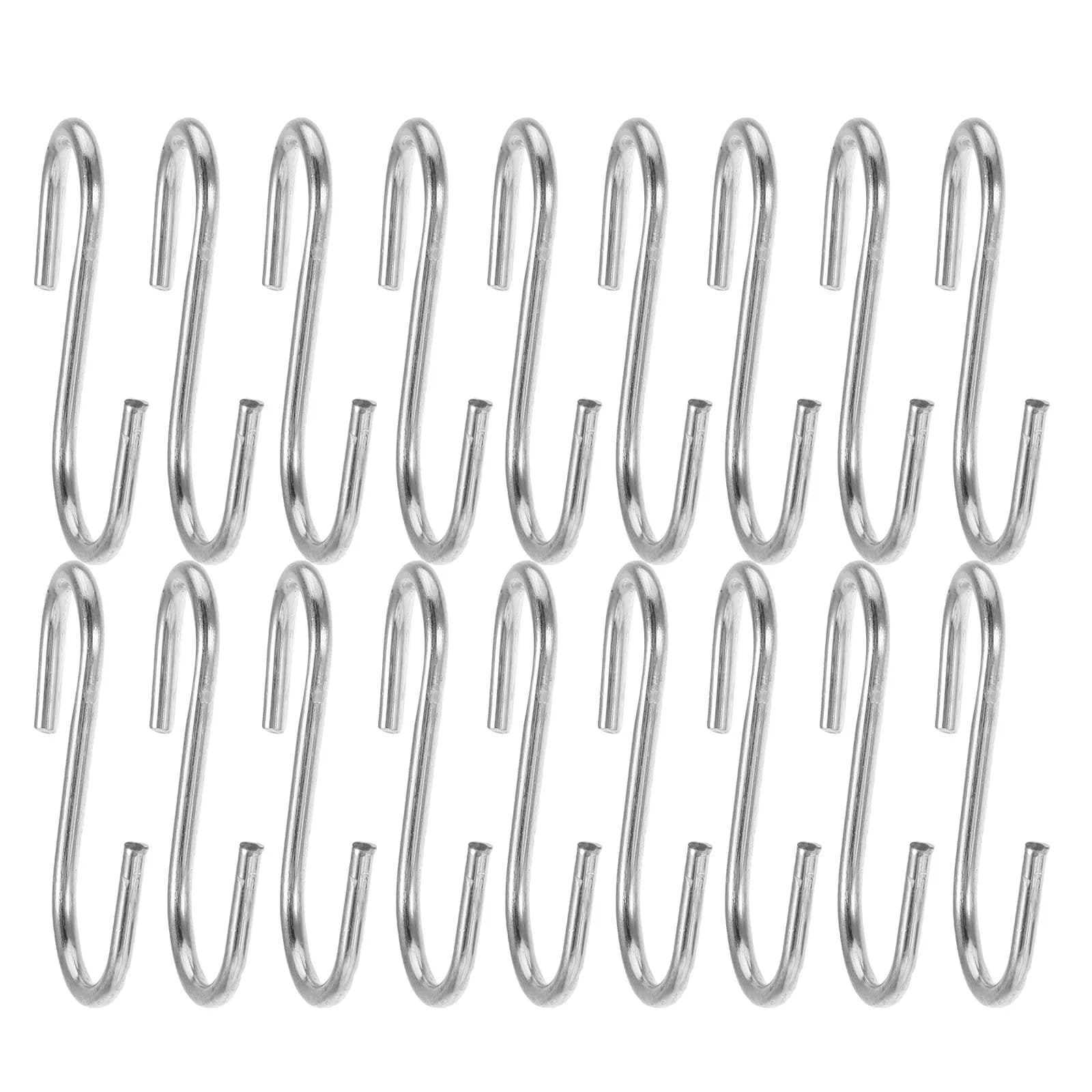 100-piece S Shape Hooks Stainless Steel Kitchen Tool Hooks Resistant For Pots, Pans, Clothes Over Wardrobe Door