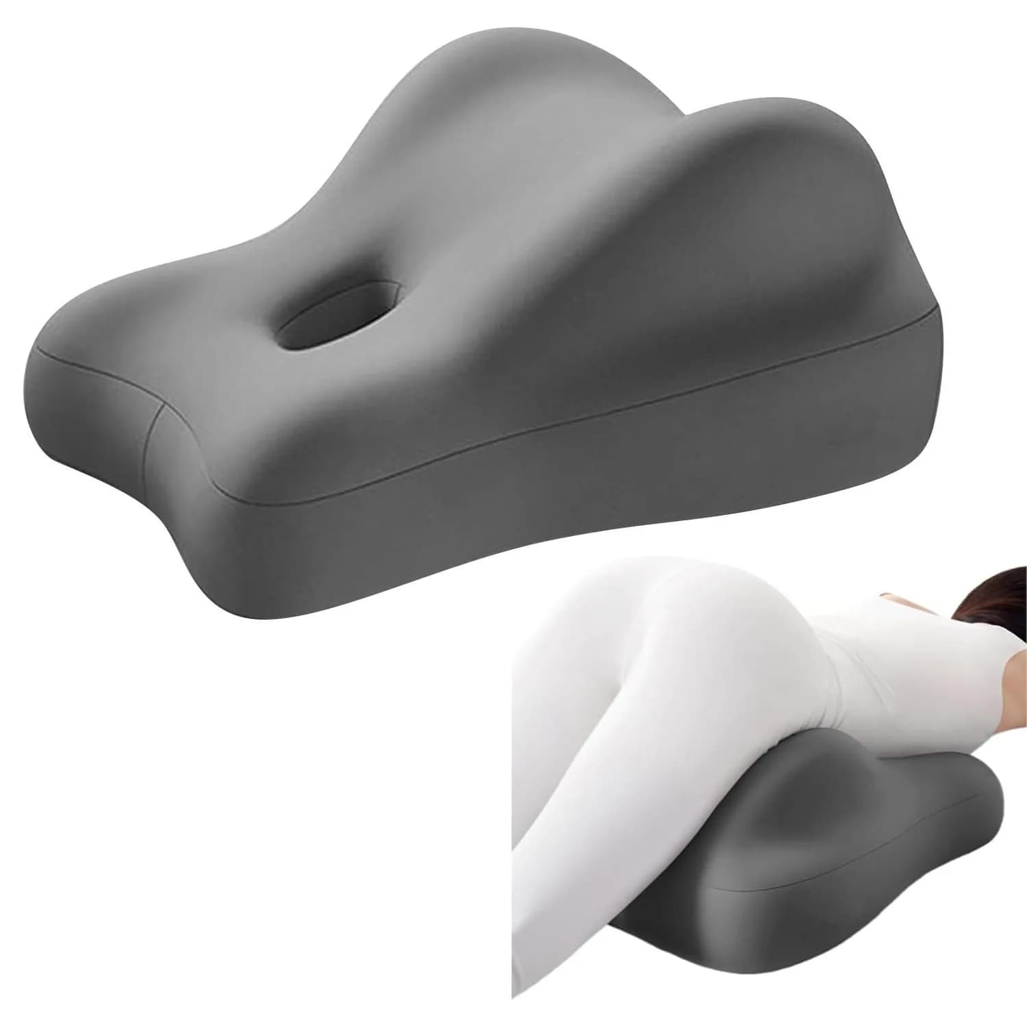 Cuscino ergonomico in memory foam a forma di cuneo, cuscino multifunzionale per letto per supporto vita e pancia, cuscino comfort per il relax