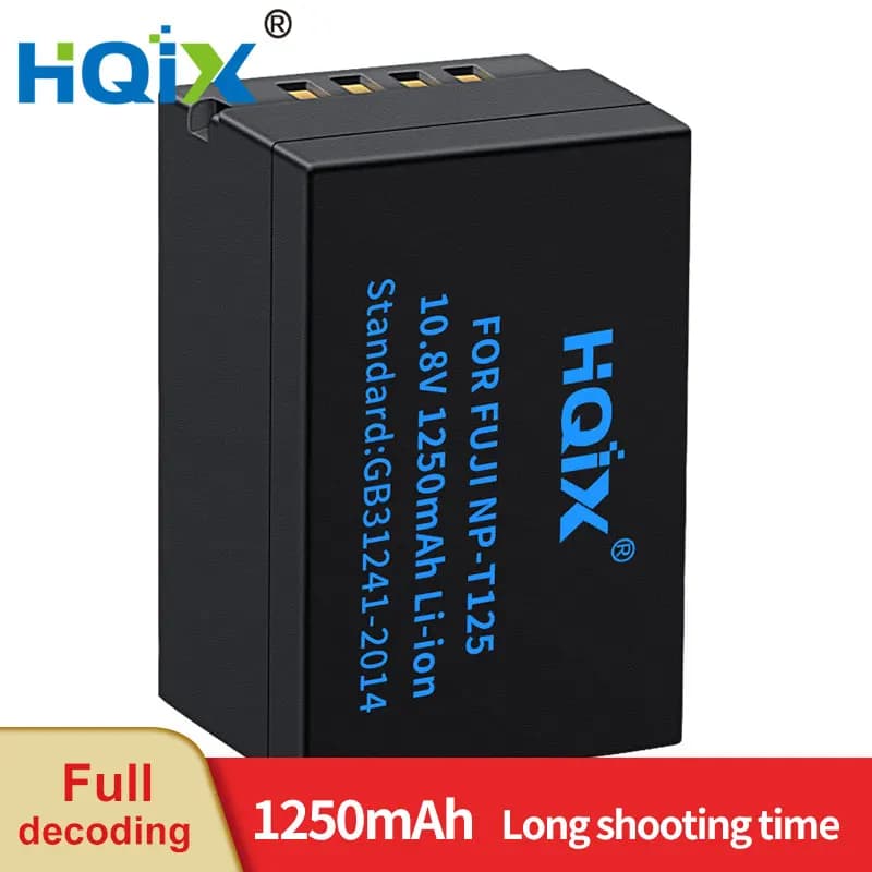 HQIX for Fujifilm GFX50S GFX50R GFX100 Camera NP-T125 Charger Battery