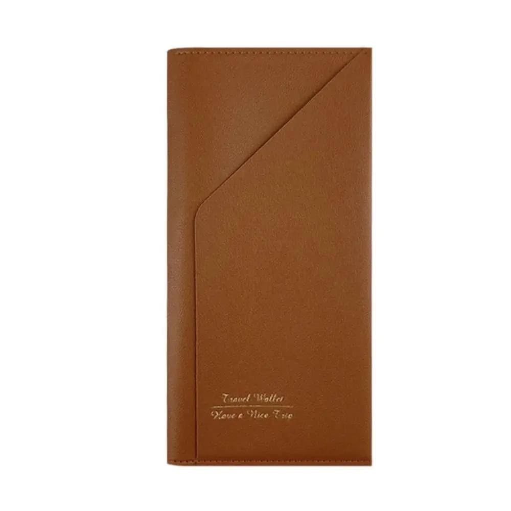 Unisex Pu Leather Passport Cover Solid Color Light-weight Passport Wallets ID Credit Card Holder Women