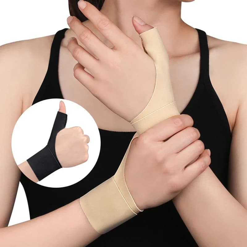 1PC Thumb Sleeves Wrist Support Breathable Elastic Wrist Brace Soft Thumb Compression Adjustable Thumb Wrist Brace Wristband