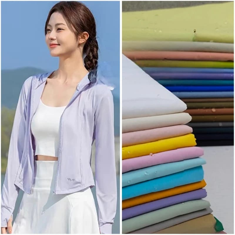 Tessuto ad asciugatura rapida resistente al sole per camicia di protezione solare Abbigliamento sportivo Cucito fai da te Abbigliamento ultrasottile da esterno anti-ultravioletto