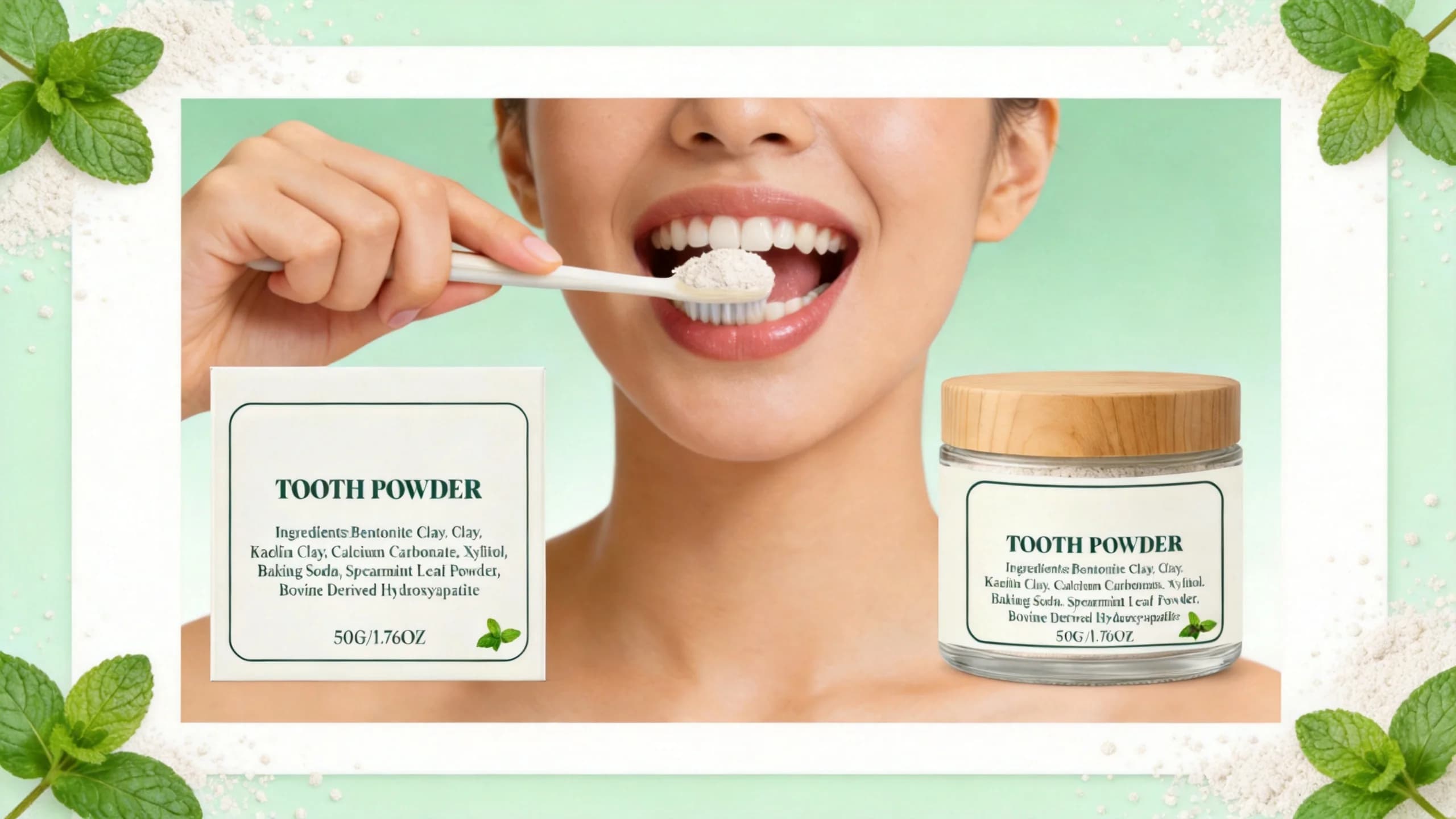 Nuova Polvere Dentifricia Sbiancante 2026, Formula Delicata, Pulizia Quotidiana dei Denti, Cura Orale Rinfrescante e Illuminante